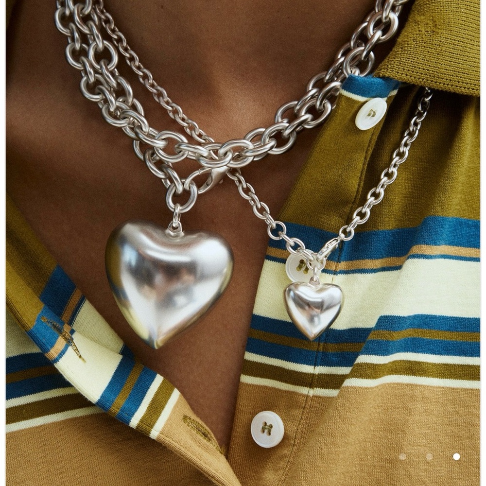Silver Heart Pendant Necklace